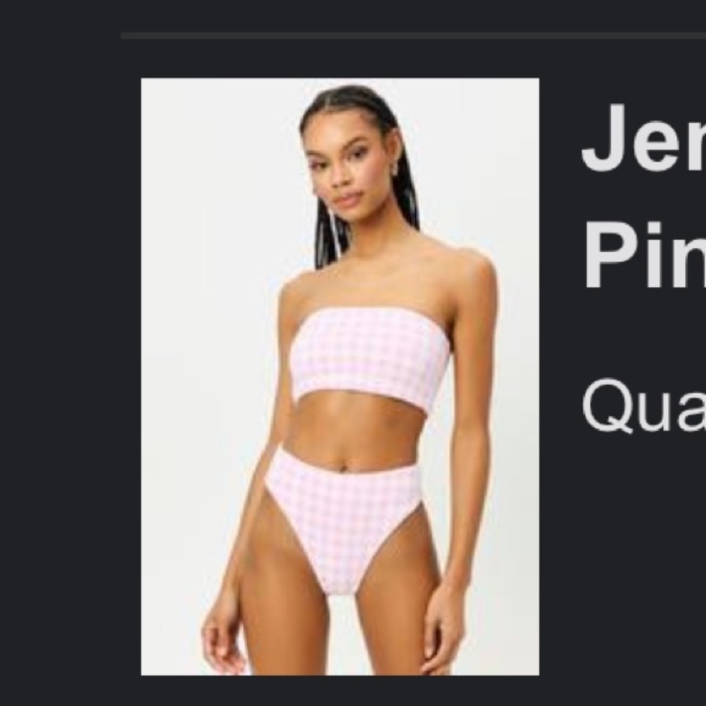 frankies bikinis jenna set in “pink picnic”